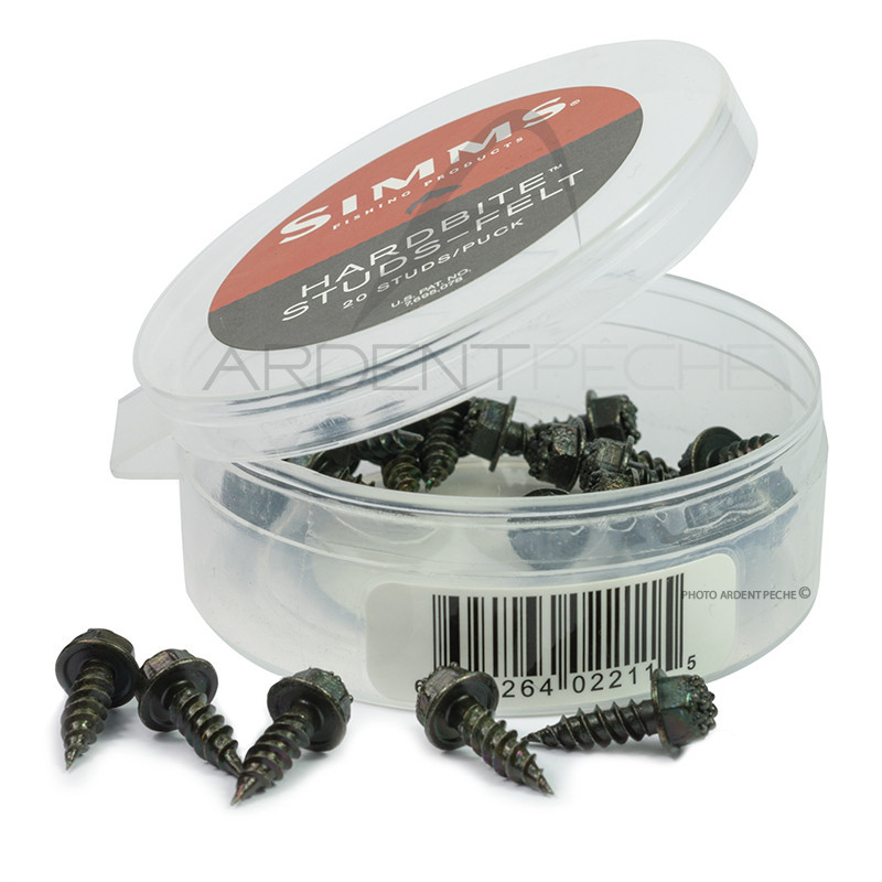 Clous SIMMS Hardbite studs noir semelles feutre x20